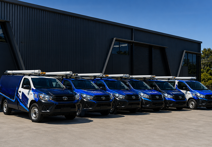 Fleet of Drummoyne Blocked Drains plumbing vans