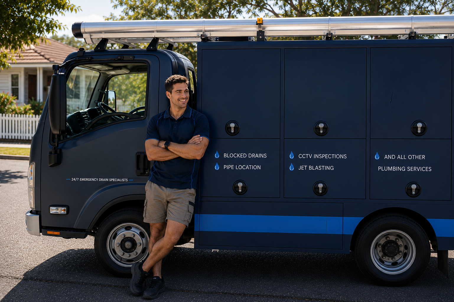 Plumber with Drummoyne Blocked Drains van